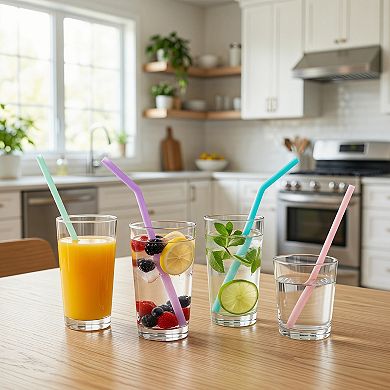 9" 8 Pcs Reusable Straws, Silicone Regular Straws , Drinking Straws for 40 oz Tumbler