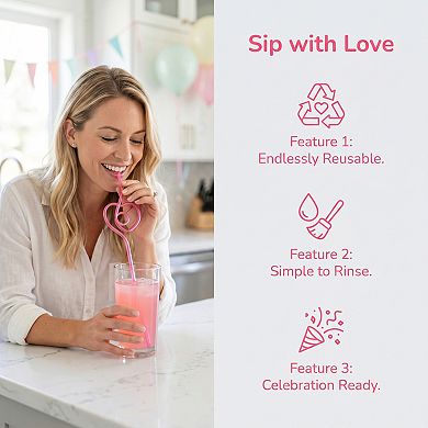 12 Pcs Plastic Solid Color Straws, Long Drinking Straws for 40 oz Tumbler