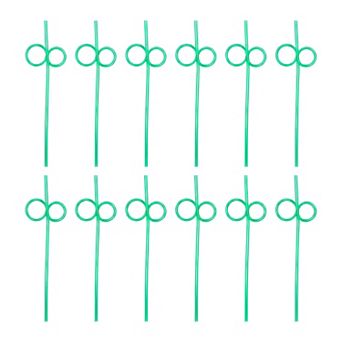 12 pc Plastic Solid Color Straws, Long Drinking Straws for 40 oz Tumbler