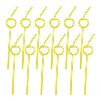 12 pc Plastic Solid Color Straws, Long Drinking Straws for 40 oz Tumbler