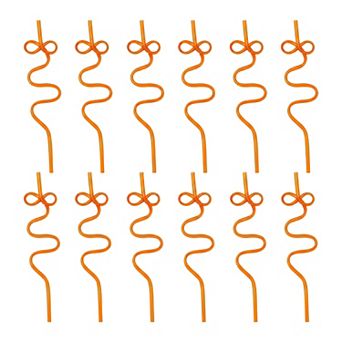 12 pc Plastic Solid Color Straws, Long Drinking Straws for 40 oz Tumbler
