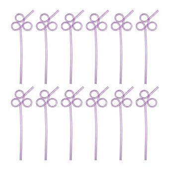 12 pc Plastic Solid Color Straws, Long Drinking Straws for 40 oz Tumbler