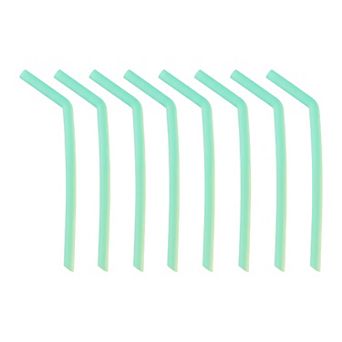 0.4"x9.8" 8 pc Reusable Silicone Straws, Long Drinking Straws for 40 oz Tumbler