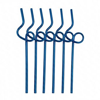 6 pc Reusable Straws, Stainless Steel, Long Drinking Straws for 40 oz Tumbler