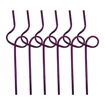 6 pc Reusable Straws, Stainless Steel, Long Drinking Straws for 40 oz Tumbler
