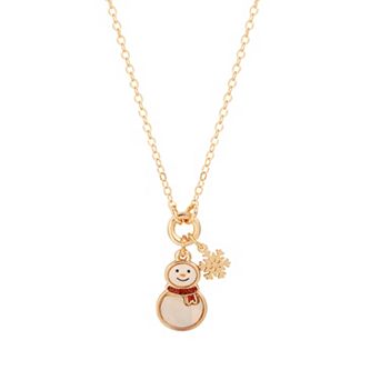 LC Lauren Conrad Gold-Tone Polished Frosty Pendant Necklace