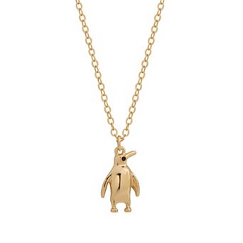 LC Lauren Conrad Gold-Tone Polished Happy Penguin Pendant Necklace