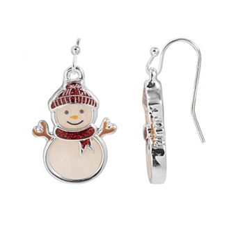LC Lauren Conrad Silver Tone Acrylic & Enamel Frosty Drop Earrings