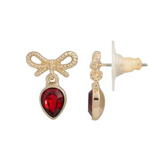 LC Lauren Conrad Gold Tone Acrylic Christmas Lights Drop Earrings