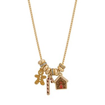 LC Lauren Conrad Gold-Tone Polished Gingerbread Dream Pendant Necklace