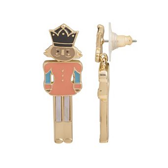 LC Lauren Conrad Gold-Tone Nutcracker Drop Earrings