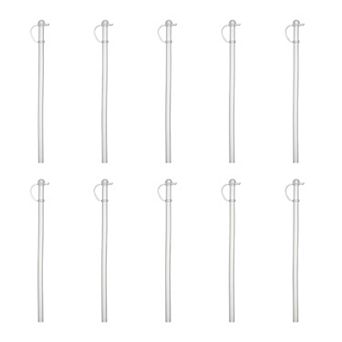 10 pc Reusable Straws, Silicone Solid Color Straws , Long Drinking Straws for 40 oz Tumbler
