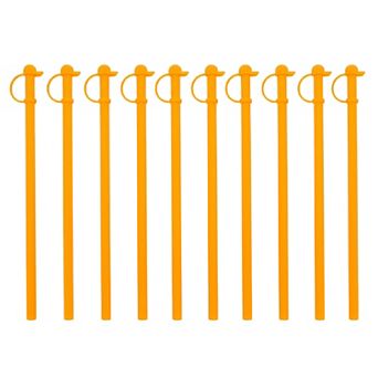 10 pc Reusable Straws, Silicone Solid Color Straws , Long Drinking Straws for 40 oz Tumbler