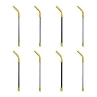8 pc Reusable Straws, Stainless Steel and Silicone Straws , Long Drinking Straws for 40 oz Tumbler