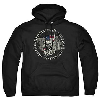 Big & Tall USA 250th Eagle Statue Graphic Pullover Hoodie