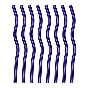10 pc Reusable Straws, Solid Color Glass Material, Long Drinking Straws for 40 oz Tumbler