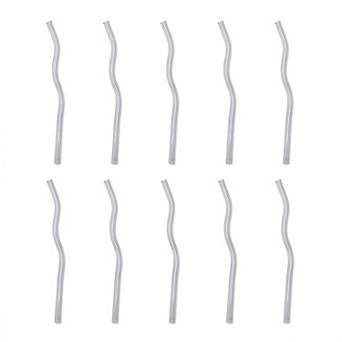 10 pc Reusable Straws, Solid Color Glass Material, Long Drinking Straws for 40 oz Tumbler
