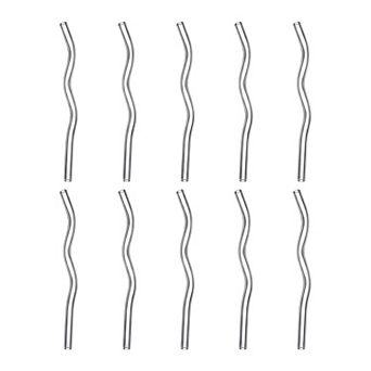 10 pc Reusable Straws, Solid Color Glass Material, Long Drinking Straws for 40 oz Tumbler