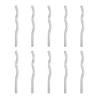 10 pc Reusable Straws, Solid Color Glass Material, Long Drinking Straws for 40 oz Tumbler