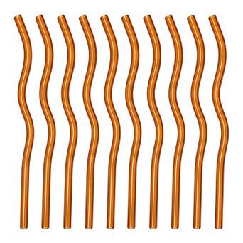 10 pc Reusable Straws, Solid Color Glass Material, Long Drinking Straws for 40 oz Tumbler