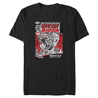 Big & Tall Marvel Ghost Rider Wanted Cover Graphic Tee
