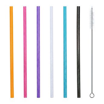 Reusable Straws, Plastic Straws with Brush, Drinking Straws for 40 oz Tumbler, Perfect for Home