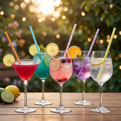 12" Reusable Straws, Plastic Straws, Long Drinking Straws for 40 oz Tumbler, Perfect for Home 8Pcs