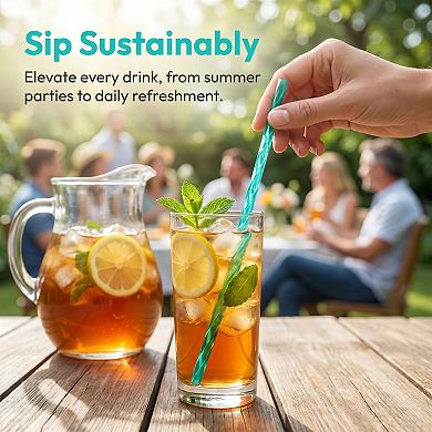 12" Reusable Straws, Plastic Straws, Long Drinking Straws for 40 oz Tumbler, Perfect for Home 8Pcs
