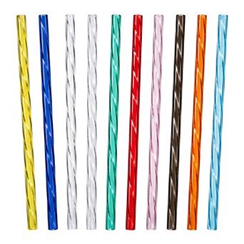 10.4 inch Reusable Straws, Plastic Straws, Long Drinking Straws for 40 oz Tumbler 10 pc