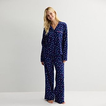 Women's Sonoma Goods For Life® Pajama Flannel Shirt & Pajama Pants Set