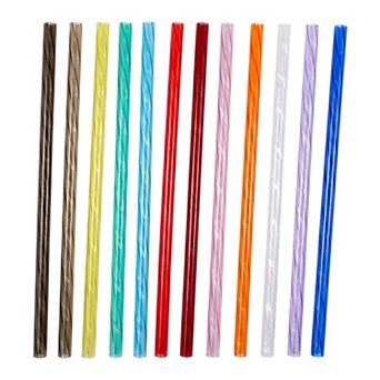 12" Reusable Straws, Plastic Straws, Long Drinking Straws for 40 oz Tumbler, Perfect for Home 12 pc