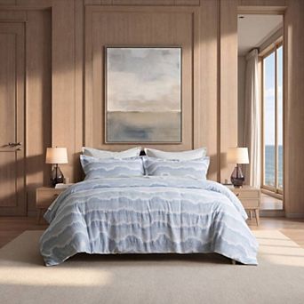 Harbor House Ocean Wave Textured 3 pc Cotton Jacquard Duvet Cover Set