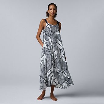 Women's Simply Vera Vera Wang Woven Maxi Chemise Dress