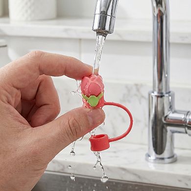 2 Pcs Silicone Straw Caps, Reusable Dust-Proof Straw Toppers Suitable for 30oz and 40oz Tumblers