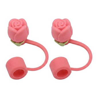 2 pc Silicone Straw Caps, Reusable Dust-Proof Straw Toppers Suitable for 30oz and 40oz Tumblers