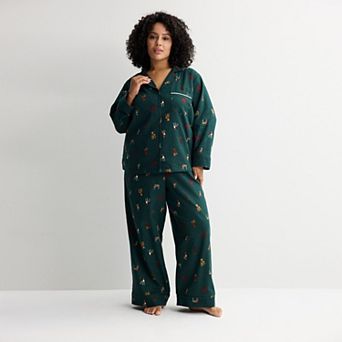 Plus Size Sonoma Goods For Life® Holiday Pajama Top & Pajama Bottoms Set