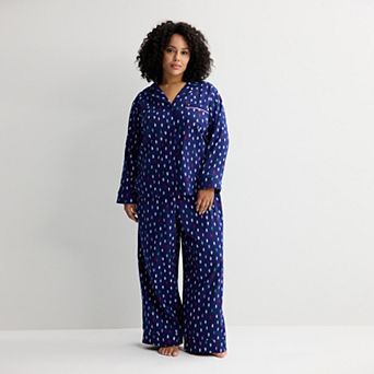 Plus Size Sonoma Goods For Life® Holiday Pajama Top & Pajama Bottoms Set