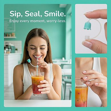 2 Pcs Solid Silicone Straw Caps for 10mm Tumblers, Reusable Dust-Proof Straw Toppers