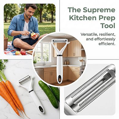 6.7"x3" Stainless Steel Vegetable Peeler, Durable Potato Peeler with Ergonomic Handle, for Kitchen