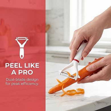 6.7"x3" Stainless Steel Vegetable Peeler, Durable Potato Peeler with Ergonomic Handle, for Kitchen