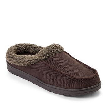 Dearfoams Brendan Men's Twill Slip-On Clog Slippers