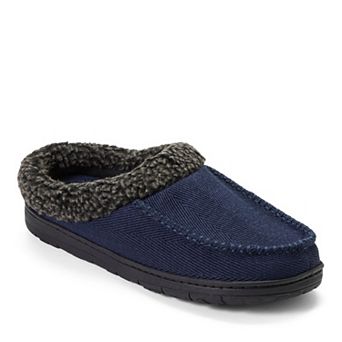 Dearfoams Brendan Men's Twill Slip-On Clog Slippers