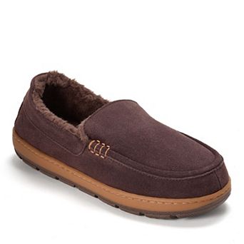 Dearfoams Fitzgerald Men's Genuine Suede Moccasin Slippers