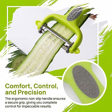 3Pcs Plastic Vegetable Peeler with Protective Cover, Durable Apple Peeler with Ergonomic Handle