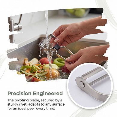 5.6"x2.1" Stainless Steel Vegetable Peeler, Durable Potato Peeler with Ergonomic Handle for Kitchen