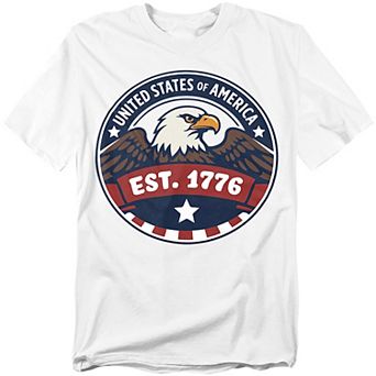 Big & Tall USA Est 1776 Eagle Badge Graphic Tee