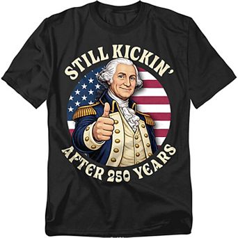 Big & Tall USA George Washington Still Kickin' Graphic Tee