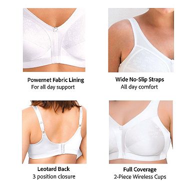 Exquisite Form FULLY Slimming Wireless Full-Coverage Bra with Back Closure & Lace - 5100548