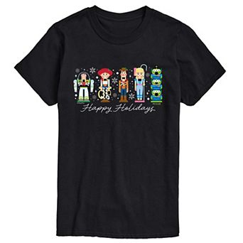 Big & Tall Disney's Toy Story Happy Holidays Nutcrackers Short Sleeve Graphic T-Shirt