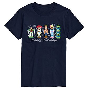 Big & Tall Disney's Toy Story Happy Holidays Nutcrackers Short Sleeve Graphic T-Shirt